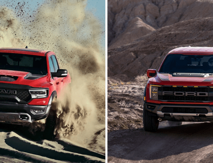 2022 Ram 1500 TRX Barely Beats the 2022 Ford F-150 Raptor in the Battle of Supercharged Off-Road Pickup Trucks