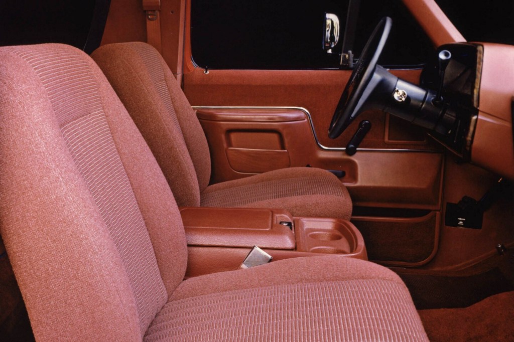 Interior of a 1987 Ford Bronco off-road SUV