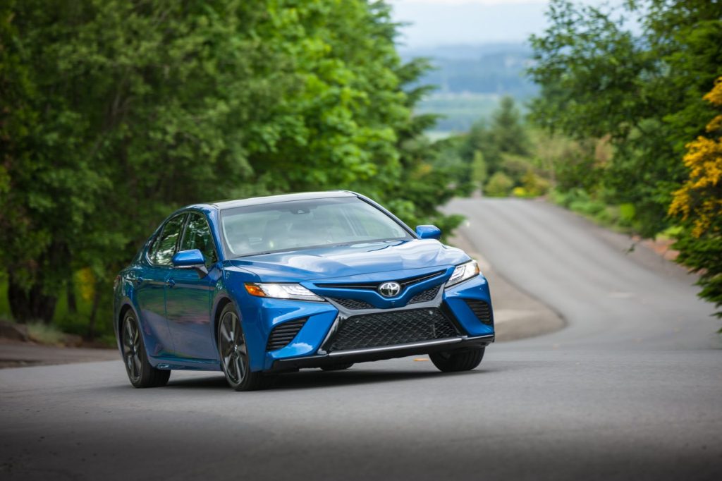 2019 Toyota Camry XSE in blue