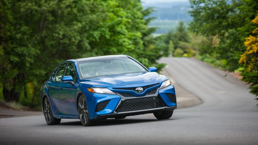 2019 Toyota Camry XSE in blue