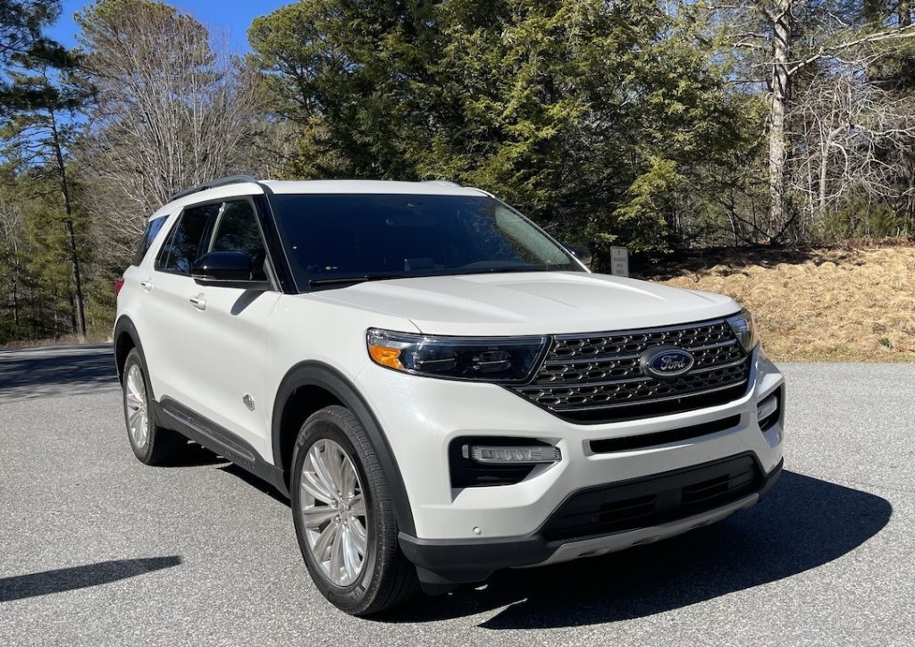 The 2021 Ford Explorer parked on the street