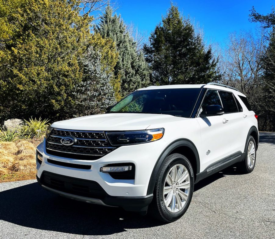 The 2021 Ford Explorer parked by trees