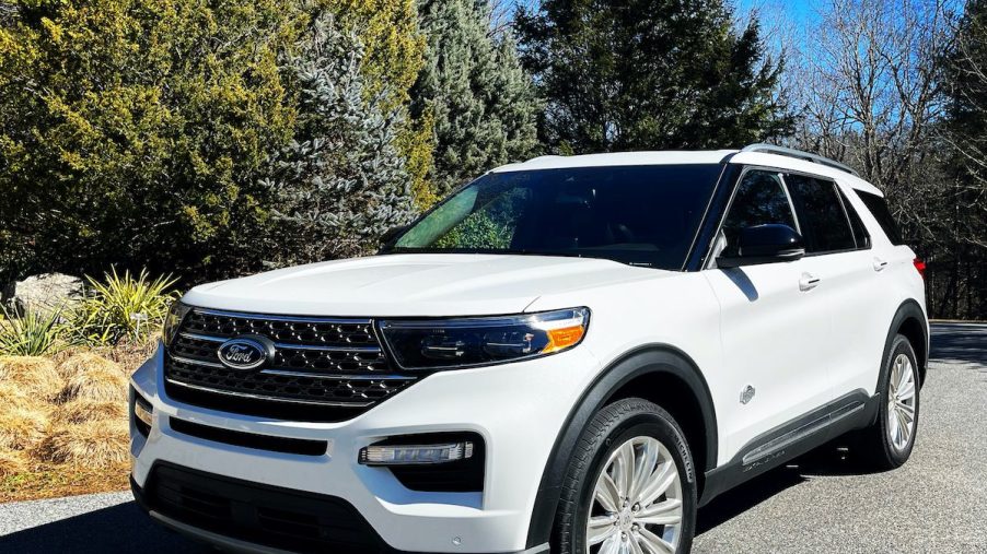 The 2021 Ford Explorer parked by trees
