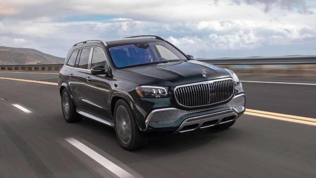 2021 Mercedes-Maybach GLS 600 luxury SUV on the road