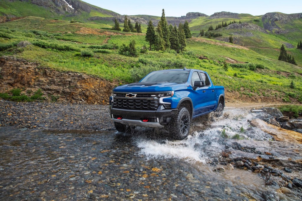 The 2022 Chevy Silverado ZR2 off-roading - this full-size pickup truck is actually better cheaper.