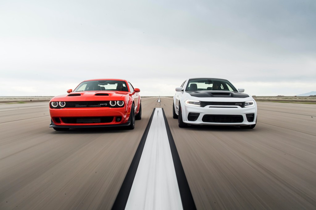 A pair of Dodge Charger SRT Hellcats