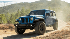 The 2022 Jeep Wrangler Rubicon 392 in the dirt
