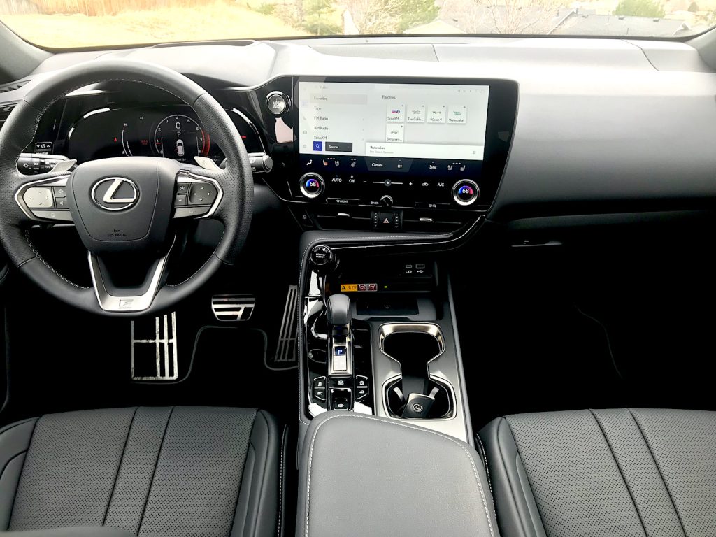 2022 Lexus NX F Sport front interior view