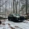 2022 Subaru forester Wilderness Edition off-roading on a snowy trail