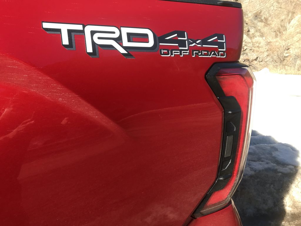 2022 Toyota Tundra rear TRD badge