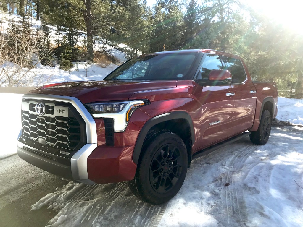 2022 Toyota Tundra on snowy ground