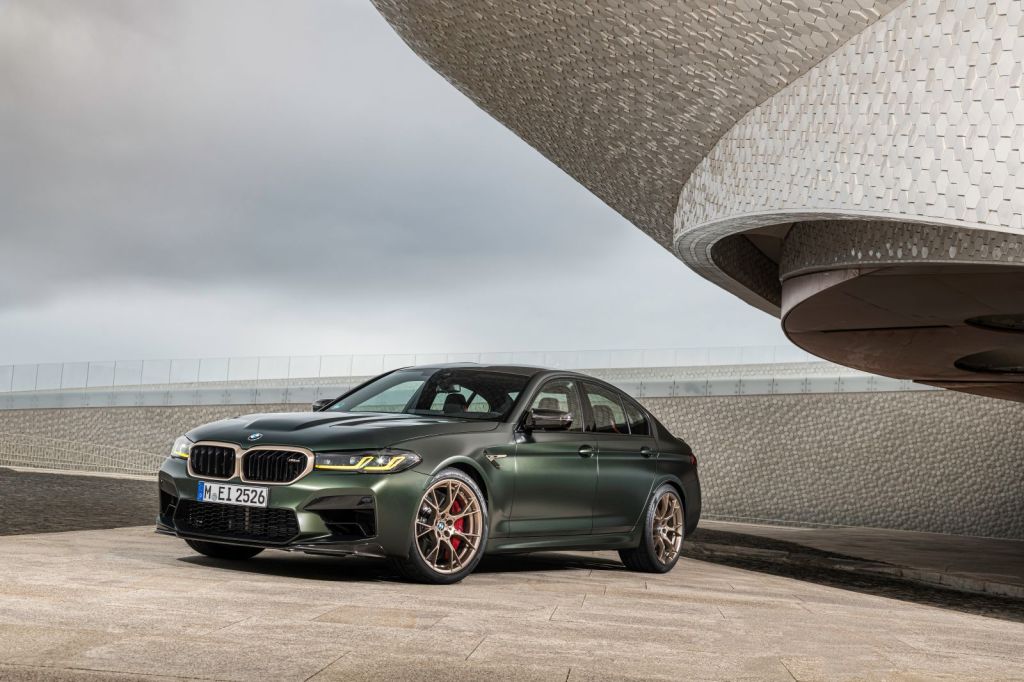 Green 2022 BMW M5 CS sedan