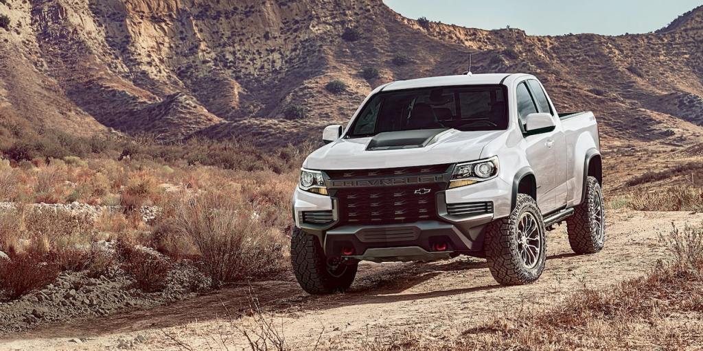 The 2022 Chevy Colorado ZR2 is a mid-size truck that offers off-road capability.