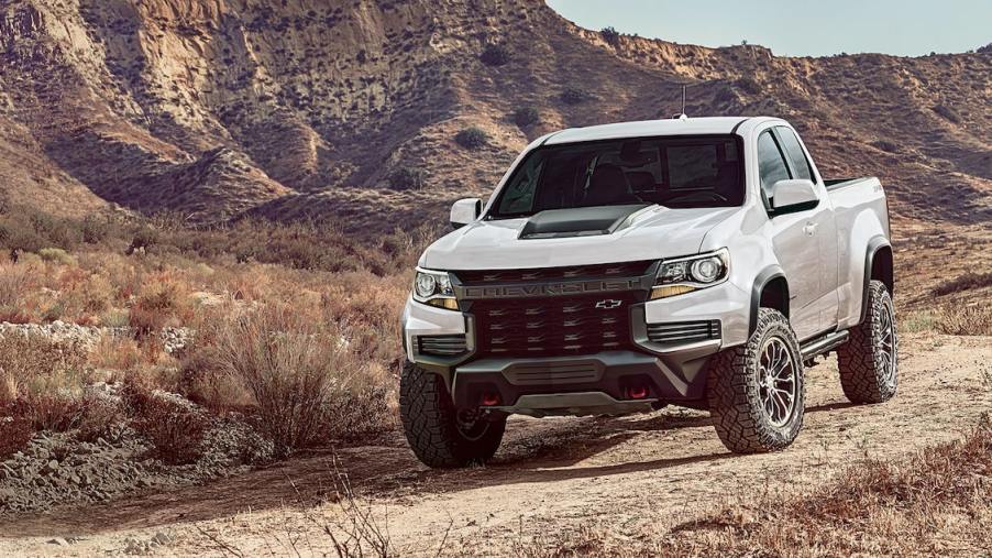 The 2022 Chevy Colorado can do well off-road with the ZR2 package.