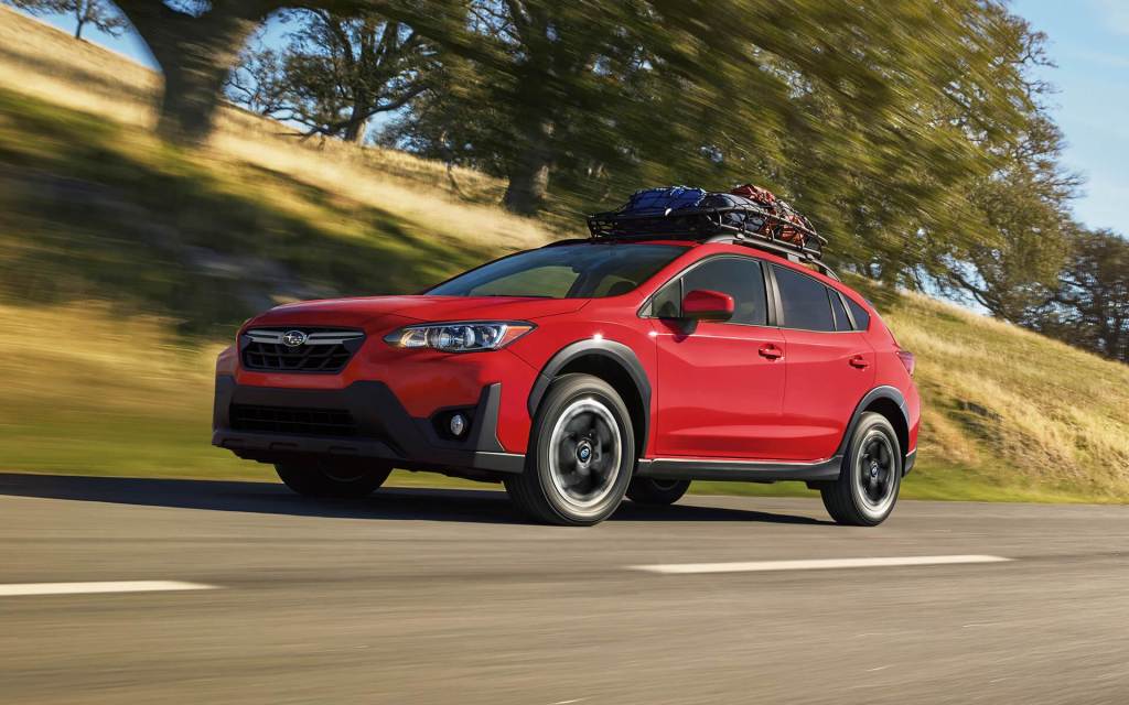 With the 2022 Subaru Crosstrek, buyers get standard all-wheel drive and a six-speed manual transmission