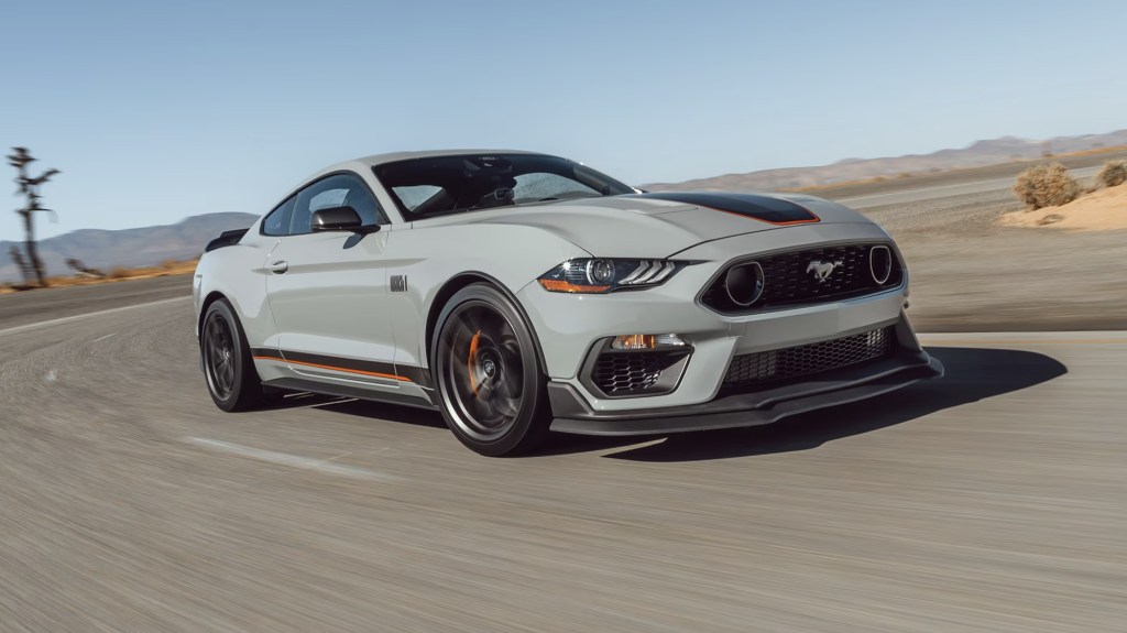 The 2023 Ford Mustang on the track