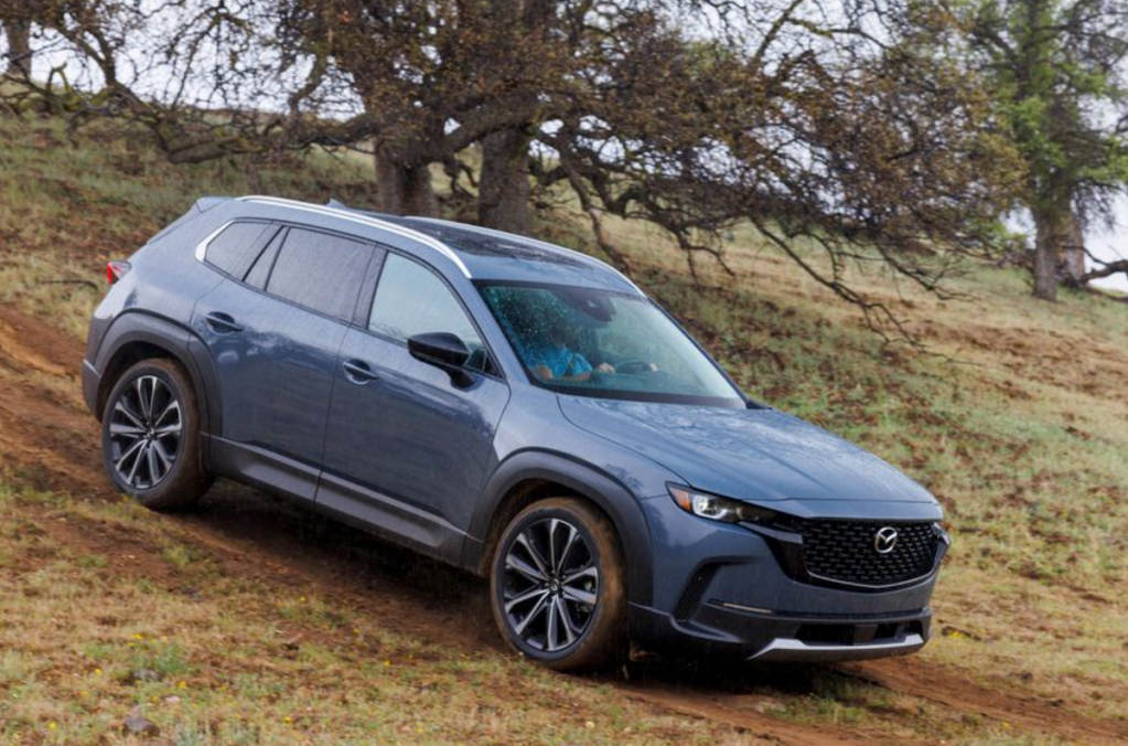 The 2023 Mazda CX-50 on a dirt road - what's so great about the all-new interior?