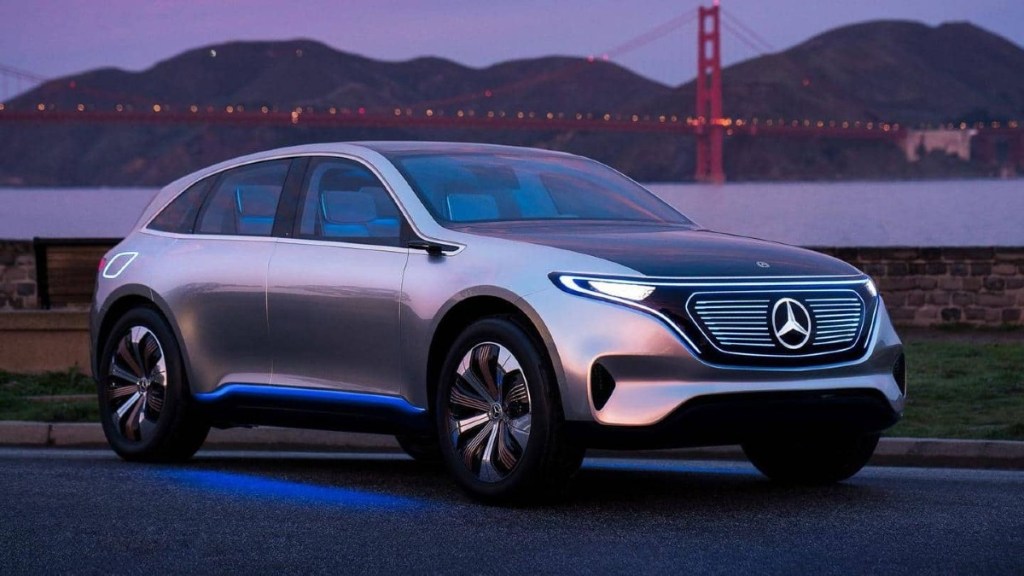 2023 Mercedes-Benz EQS SUV luxury SUV posed
