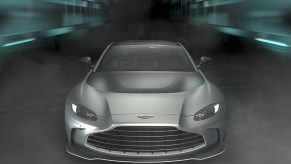 all-new limited edition 2023 Aston Martin V12 Vantage front end press photo