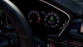 Close up of 2023 Acura Integra safety feature technology, displayed on the Acura Digital Cockpit screen