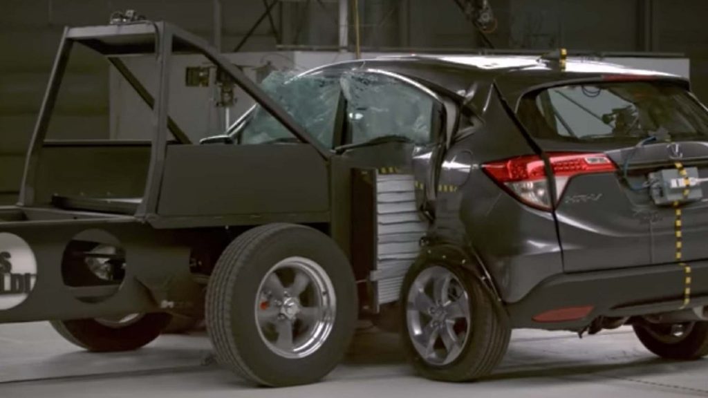 Crossover SUV in Side Impact Crash Test