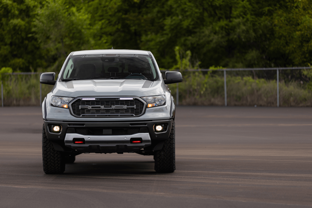 The front of the 2022 Ford Ranger Roush 