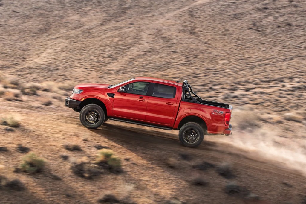 The 2022 Ford Ranger is a mid-size truck with four-wheel drive