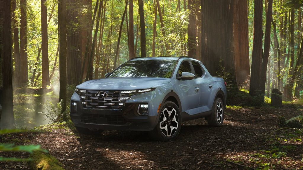 The new Hyundai Santa Cruz may soon be a small truck with a hybrid engine.