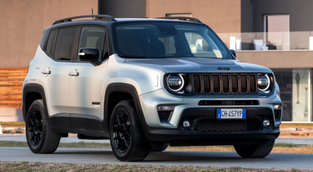 The Jeep Renegade 4xe parked 