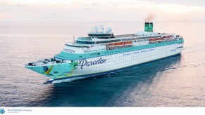 Margaritaville at Sea Paradise cruise ship sailing in open water