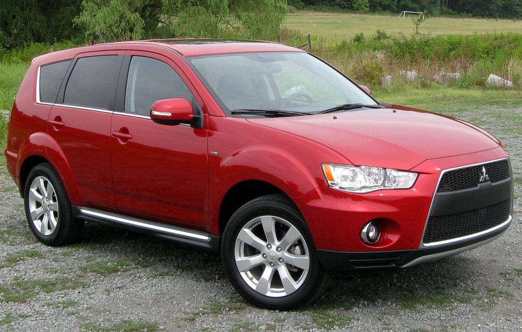 The Mitsubishi Outlander is a three-row SUV that is a bargain on the used market.