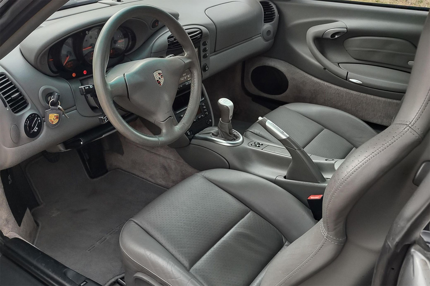 Interior of 2001 Porsche 911 996 Carrera 2 base coupe with technic and sport package