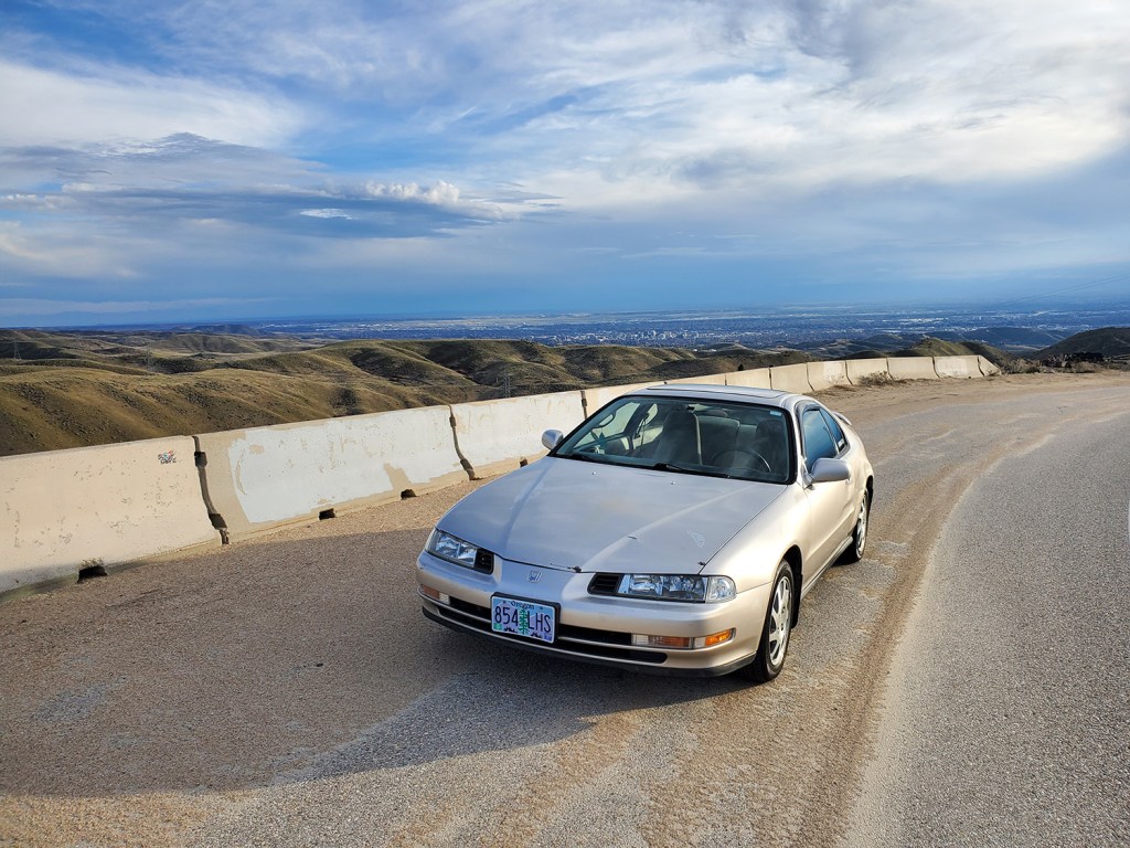 Fourth Generation Honda Prelude Si in Silver on Bogus Basin Road in Boise, Idaho