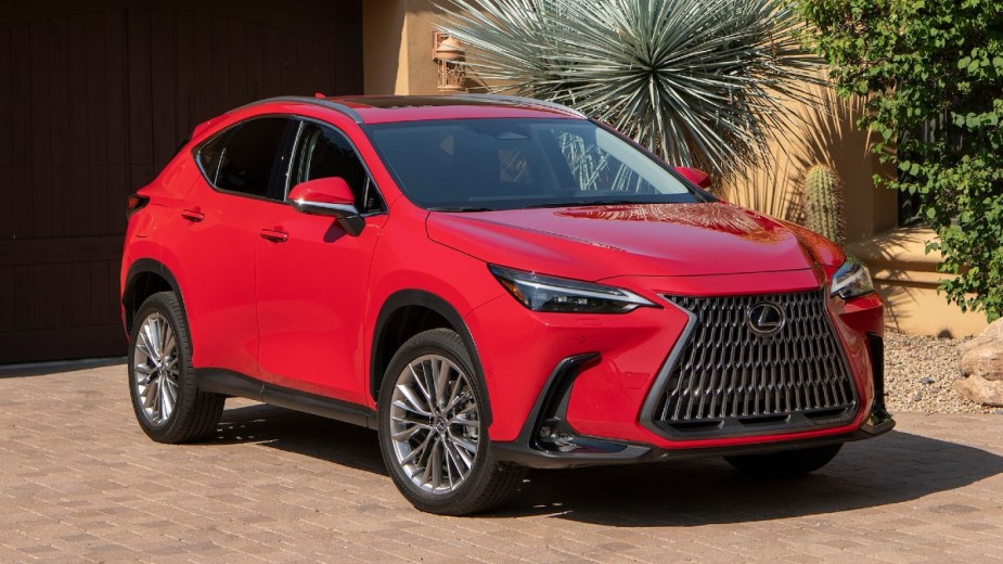 Red 2022 Lexus NX 450h PHEV just looks like a cooler SUV than the RAV4.