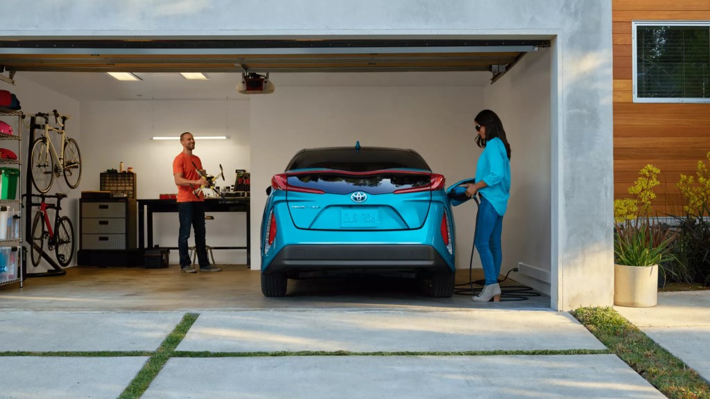 The 2022 Toyota Prius Prime is a plug-in hybrid version of a popular model.