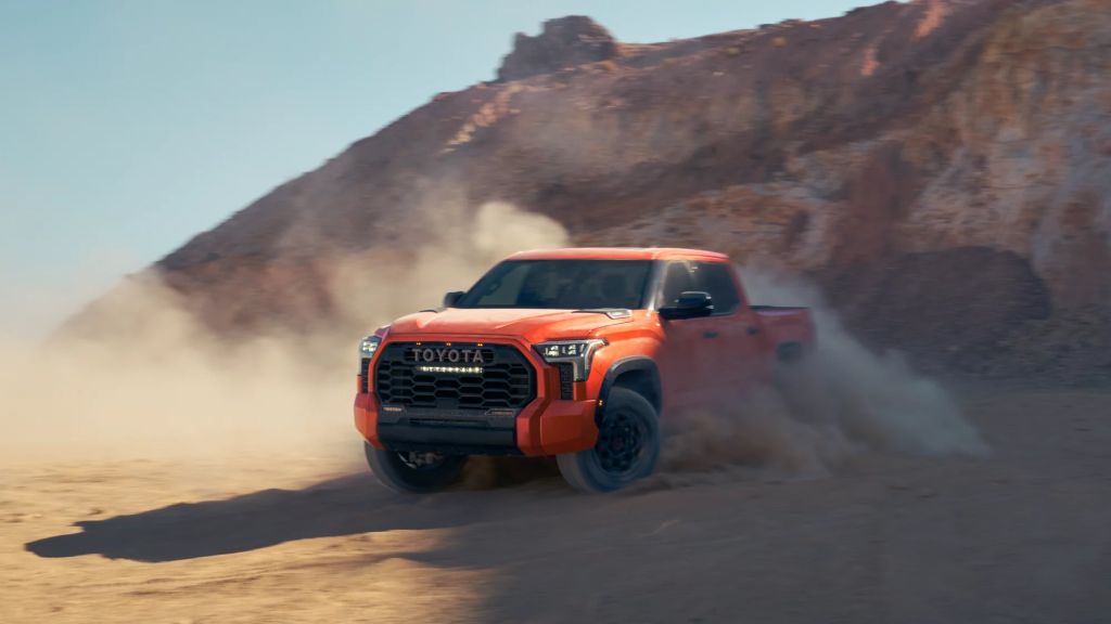 The new Toyota Tundra shows off its ruggedness.