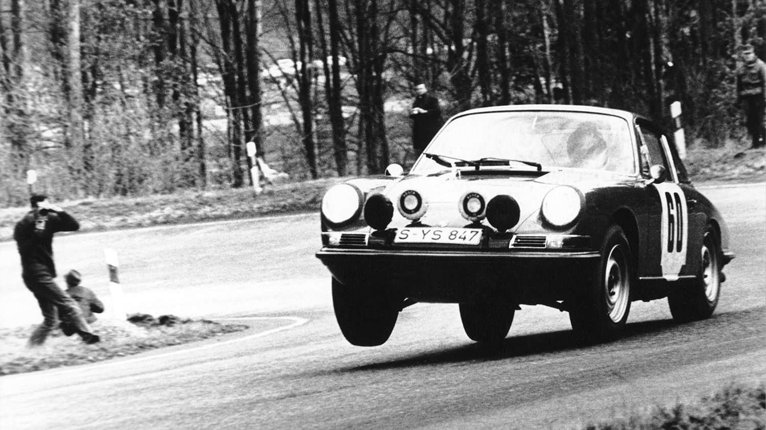Vic Elford during Monte Carlo Rally in 1968 Porsche 911
