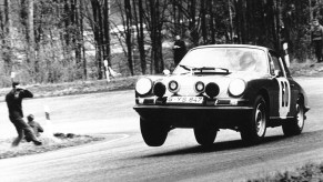 Vic Elford during Monte Carlo Rally in 1968 Porsche 911