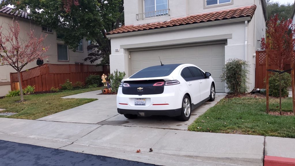 Chevrolet Volt sitting in driveway