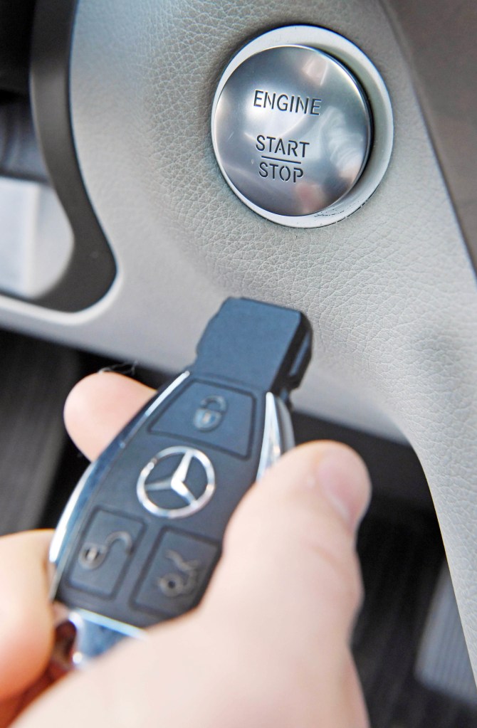 Mercedes key fob, start the car multiple times while testing a car.