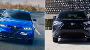 2023 Alfa Romeo Tonale and 2021 Toyota RAV4 Prime plug-in hybrid electric vehicle (PHEV) models