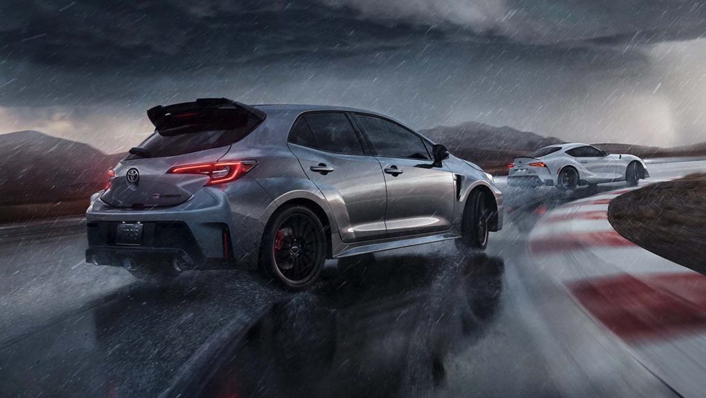A leaked image of the 2023 Toyota GR Corolla 