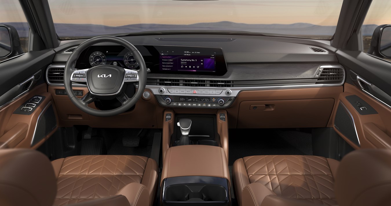 2023 Kia Telluride interior with new features and technology.