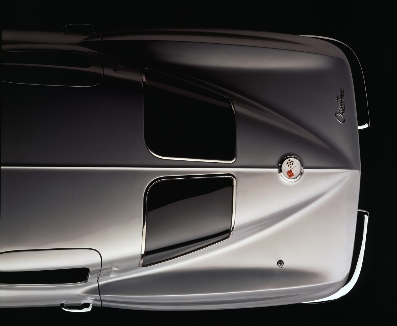 top view show of iconic 1963 Corvette rear split window assembly