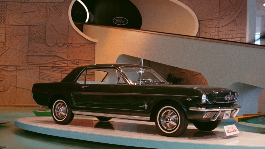 1964 Ford Mustang pre-production model on display at New York World's Fair