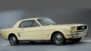 A 1966 Ford Mustang pony car model
