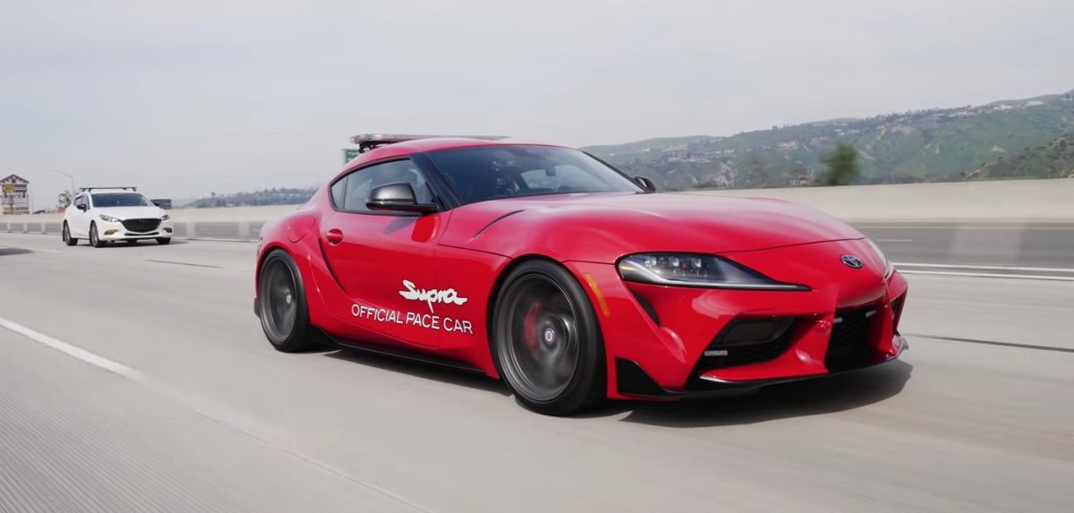 The 2020 Toyota Supra NASCA Pace Car.