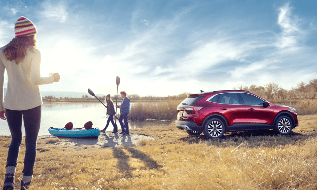 The 2021 Ford Escape near a lake