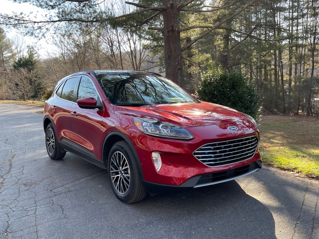 The 2021 Ford Escape parked near trees