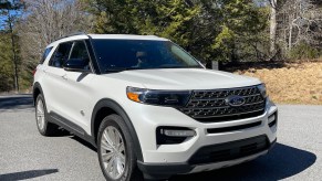The 2021 Ford Explorer parked near trees